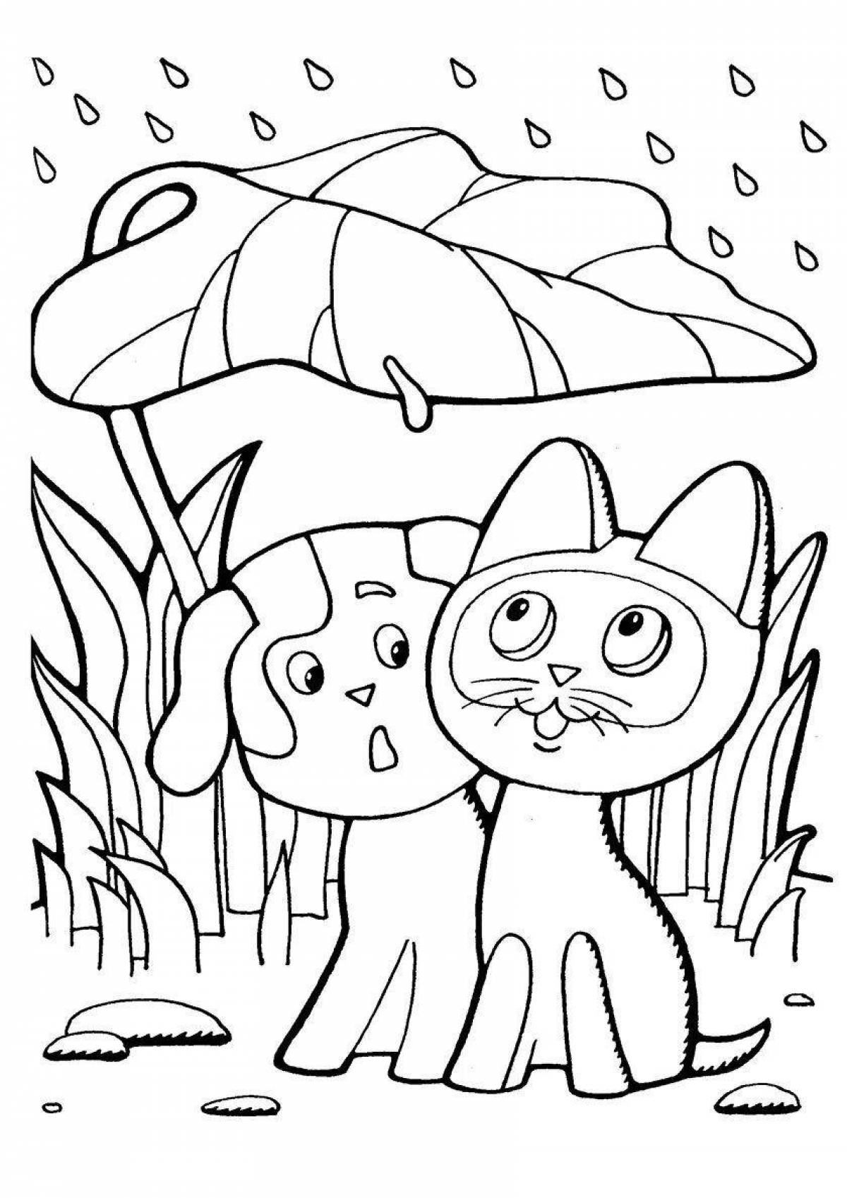 Witty cat coloring book