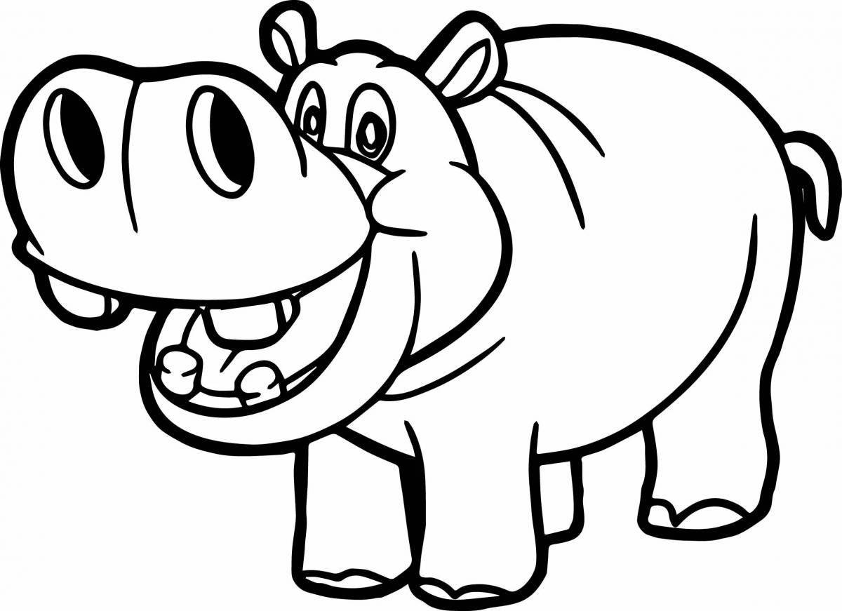 Funny black and white children's coloring book