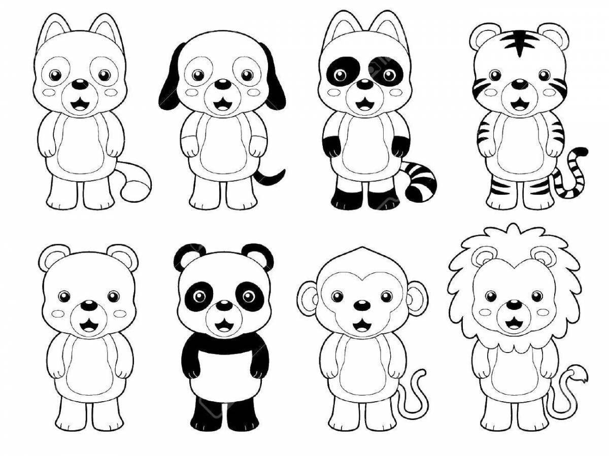 Photo Kind little animal coloring pages