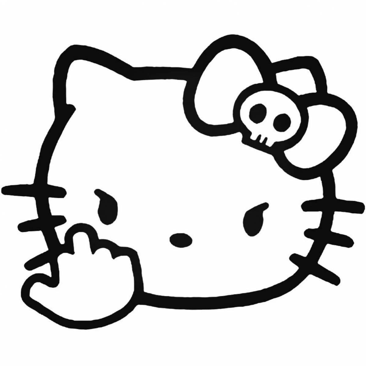 Amazing hello kitty coloring stickers