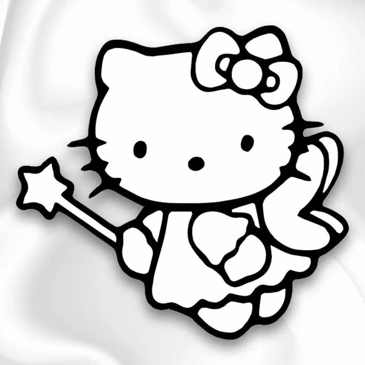 Coloring book sparkling hello kitty stickers