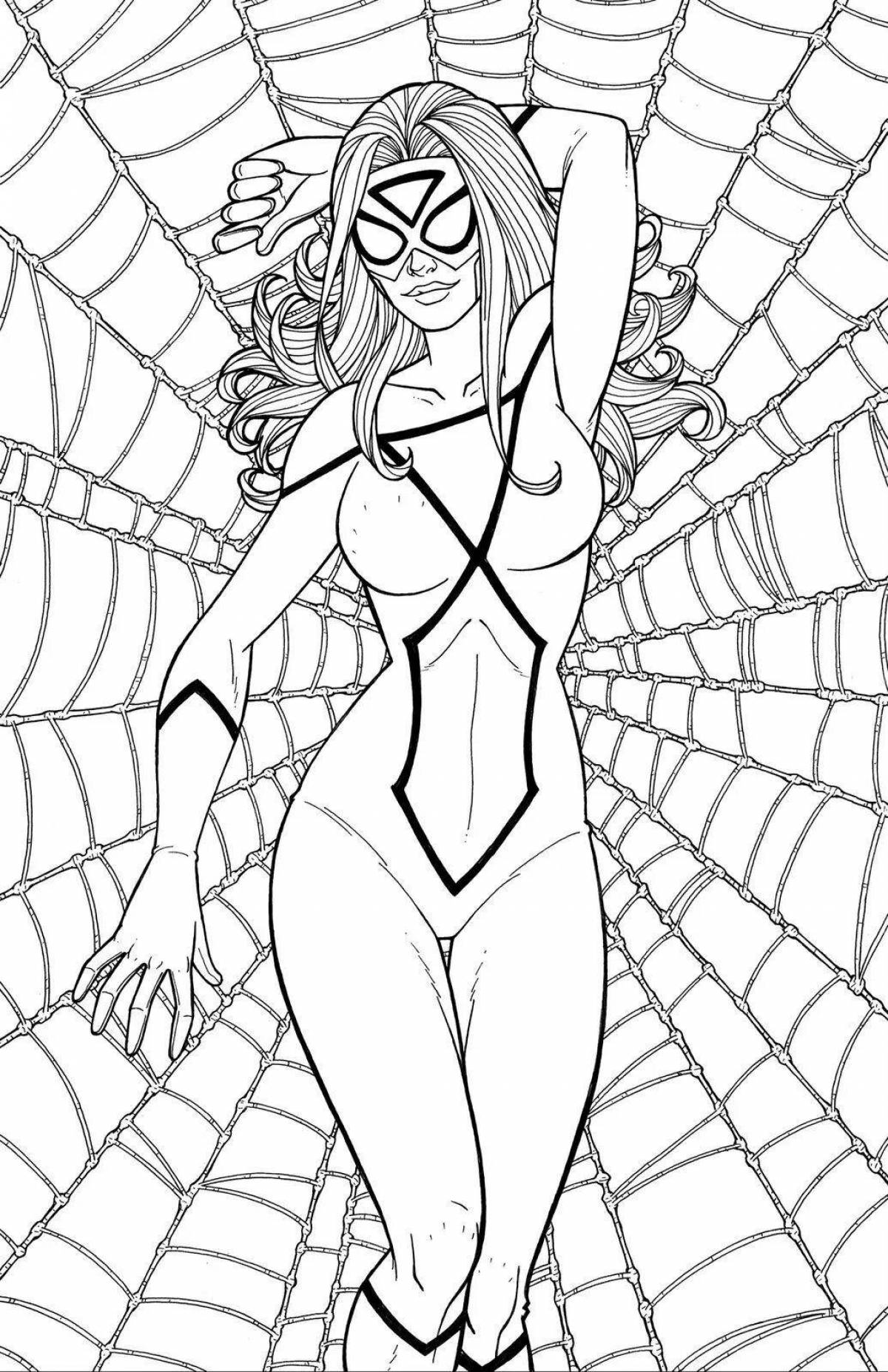 Coloring page joyful spider-man