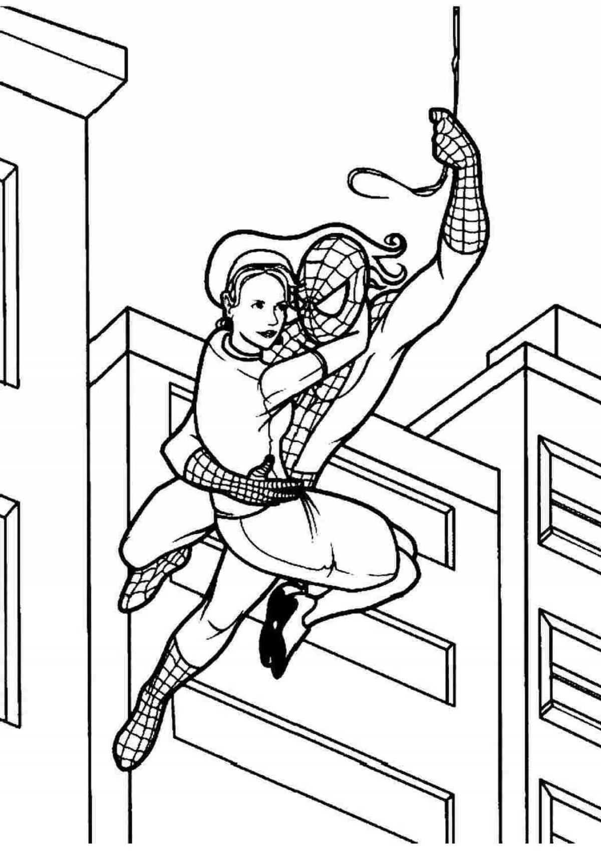 Amazing spiderman coloring page