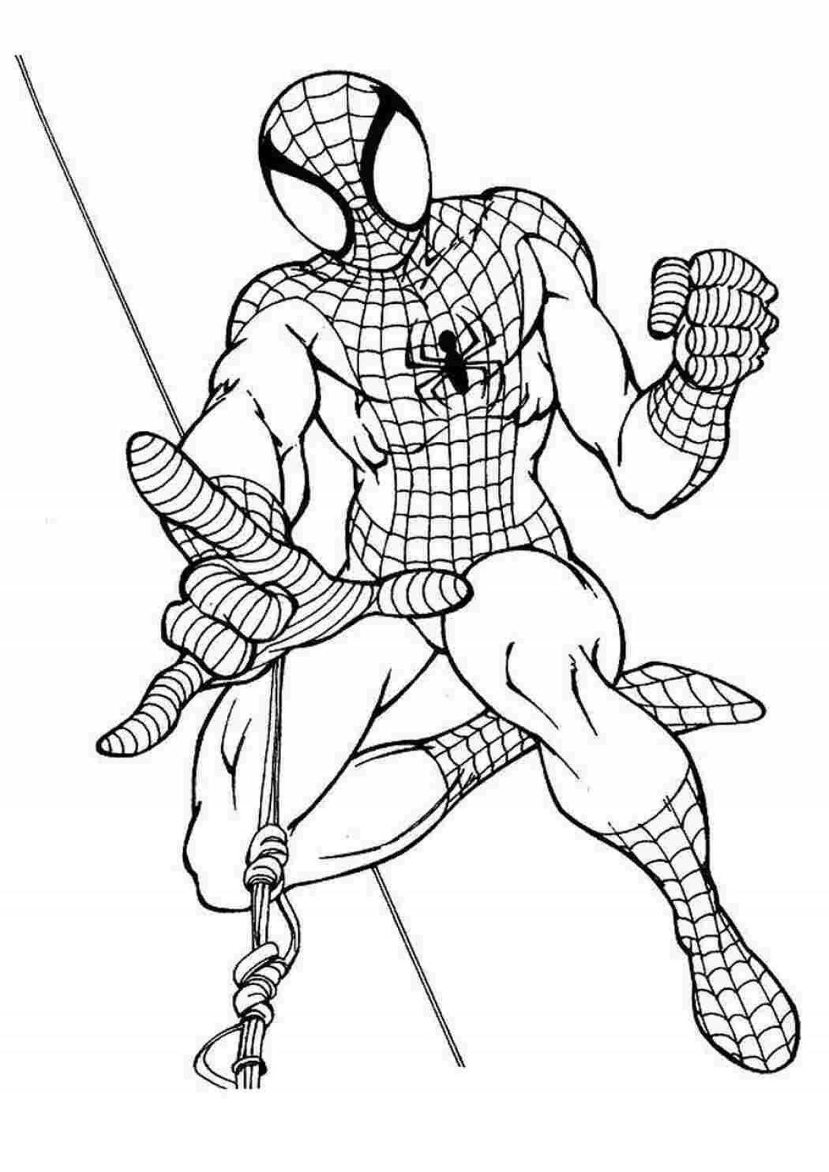 Coloring page dazzling spider-man