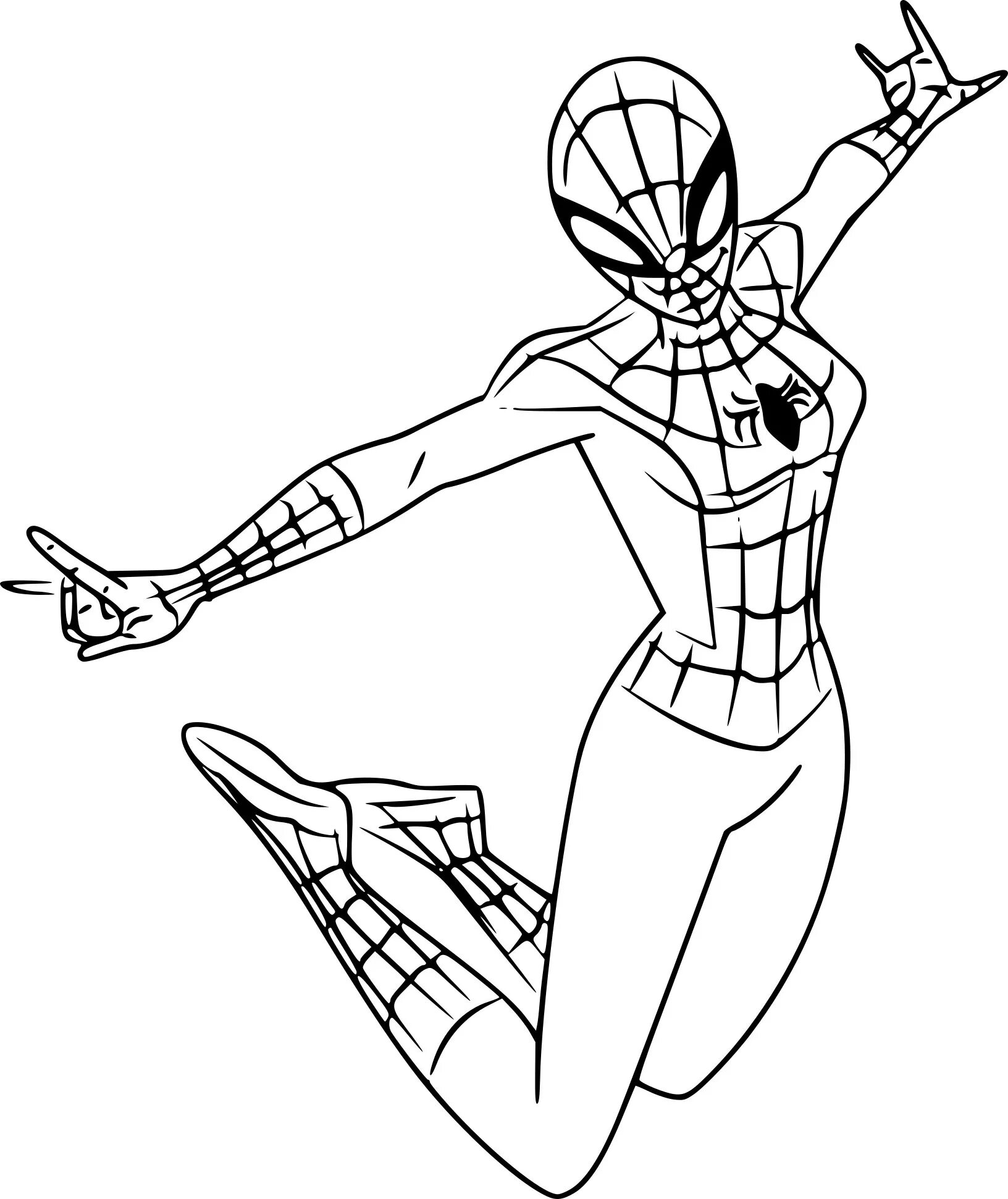 Coloring page funny spider-man