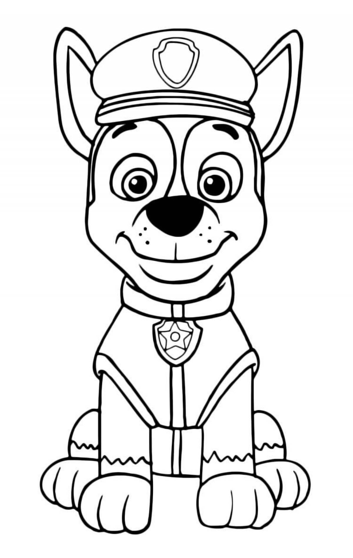 Joyful coloring paw patrol photo