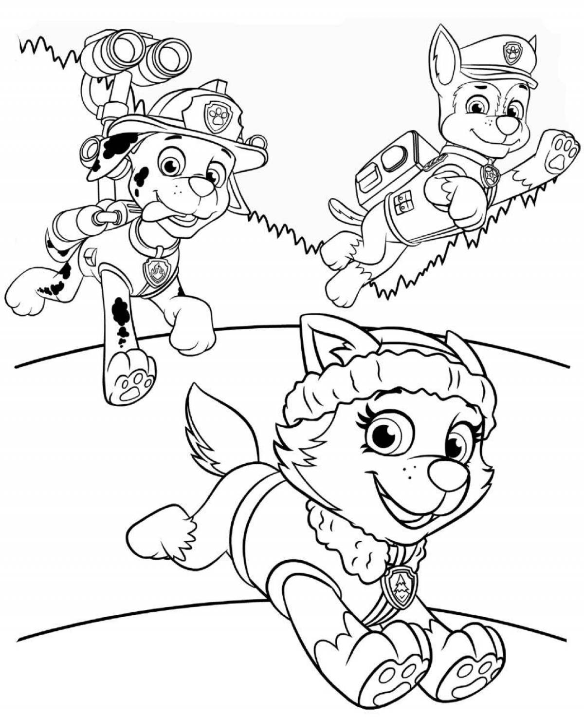 Amazing coloring page paw patrol photo