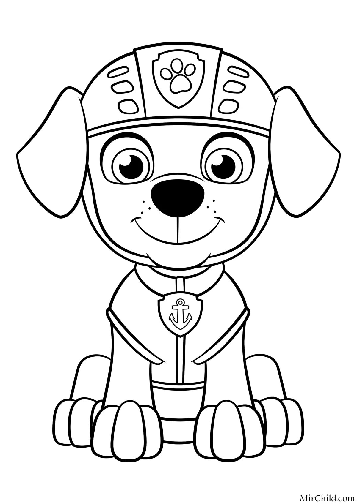 Glamor coloring paw patrol photo