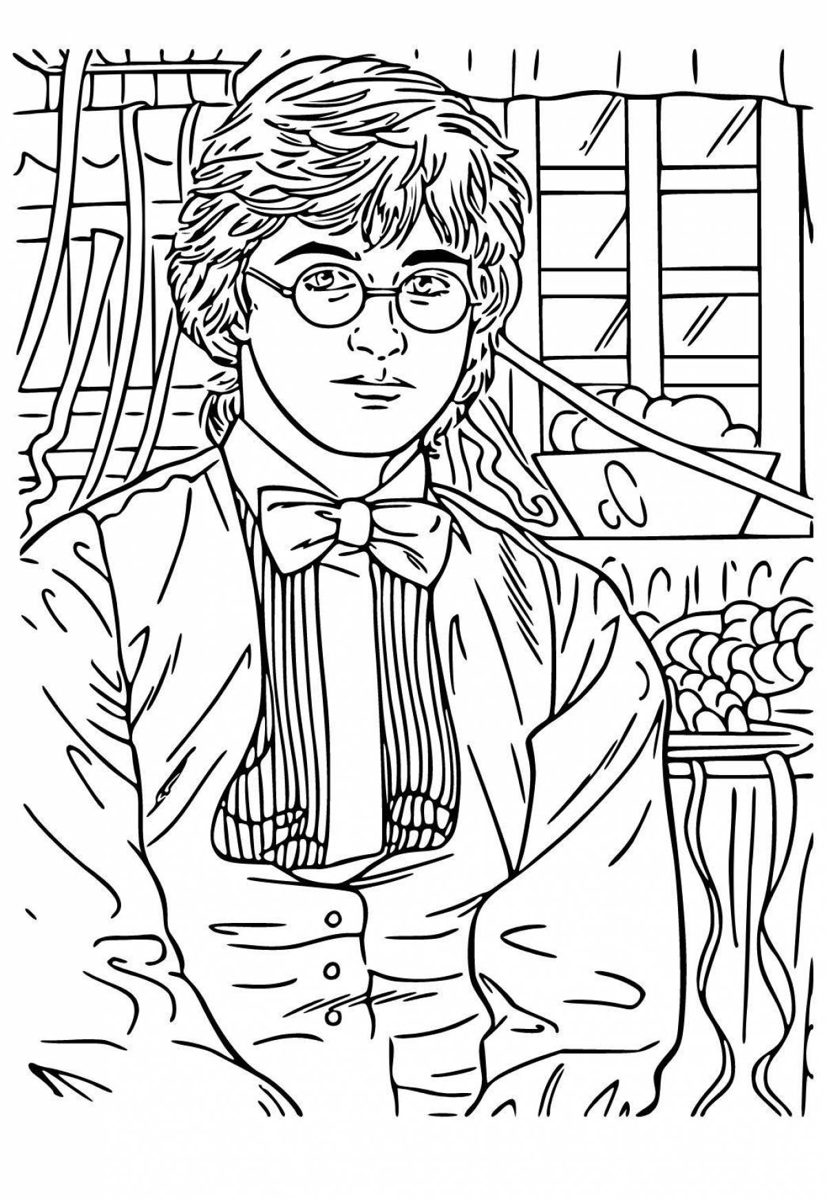 Harry potter anime glitter coloring book