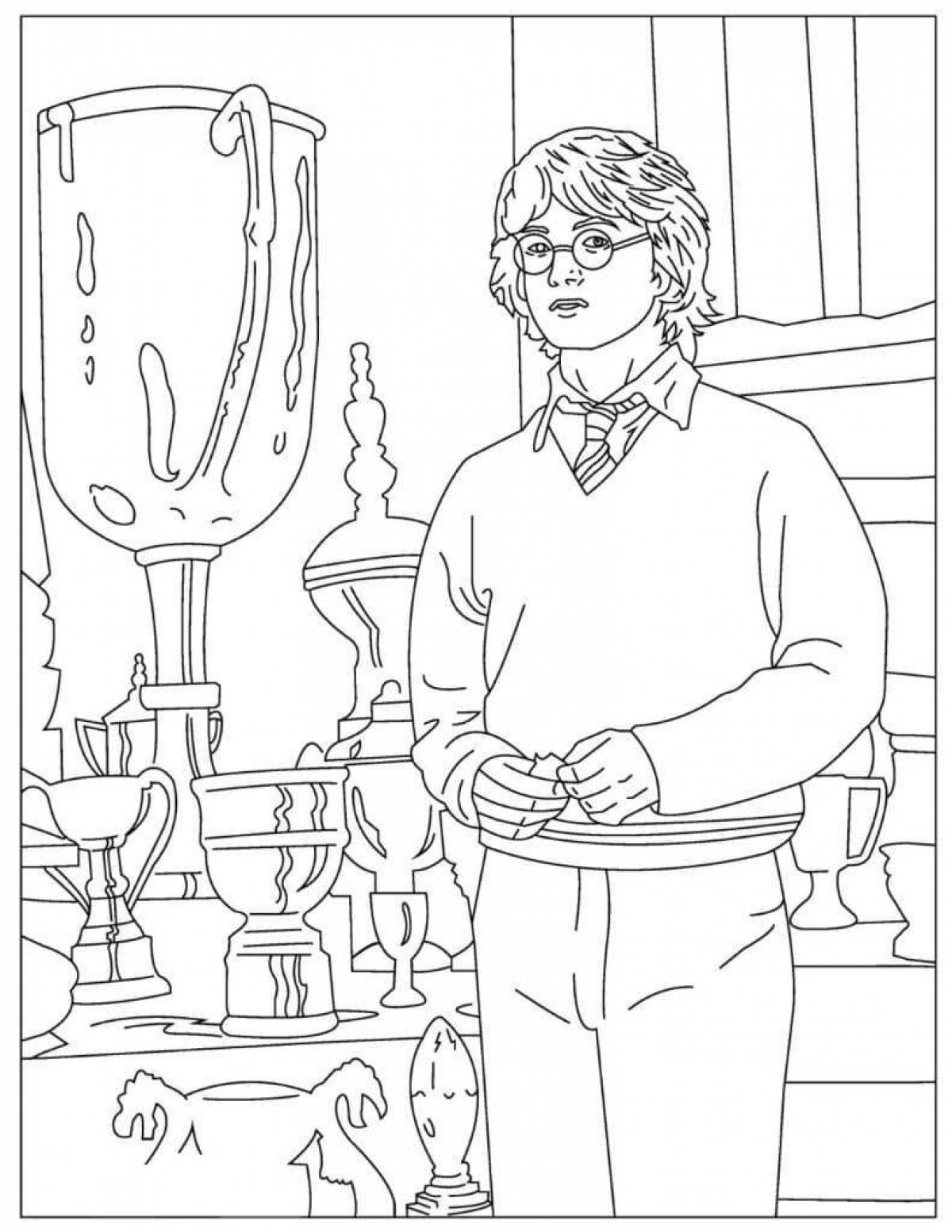 Exotic harry potter anime coloring book