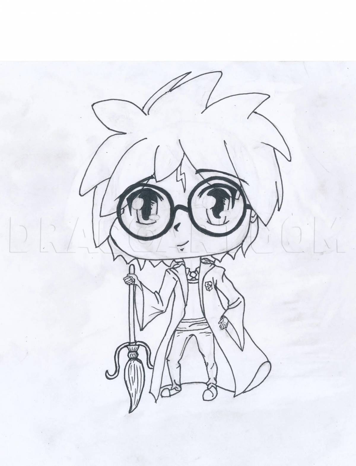 Harry potter anime comic coloring book