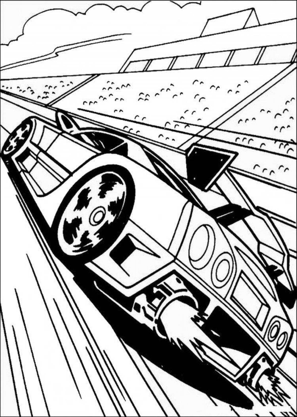 Hot wheels shiny cars coloring book