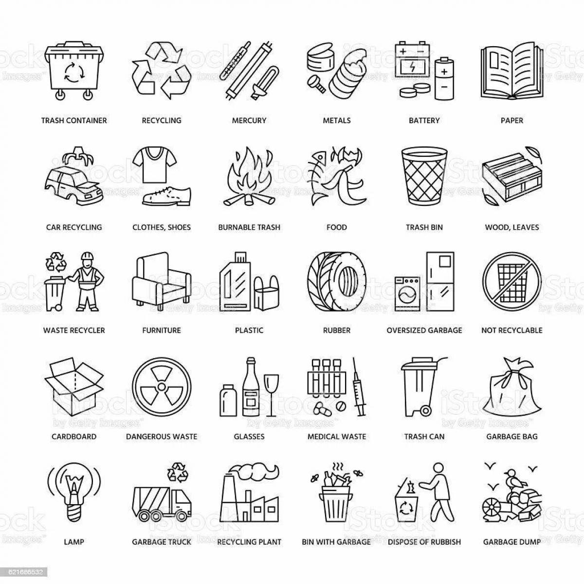 Fun coloring of separate waste collection