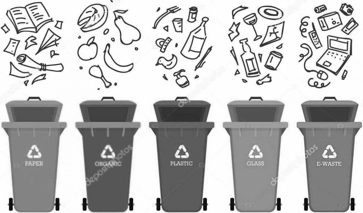Attractive coloring of separate waste collection