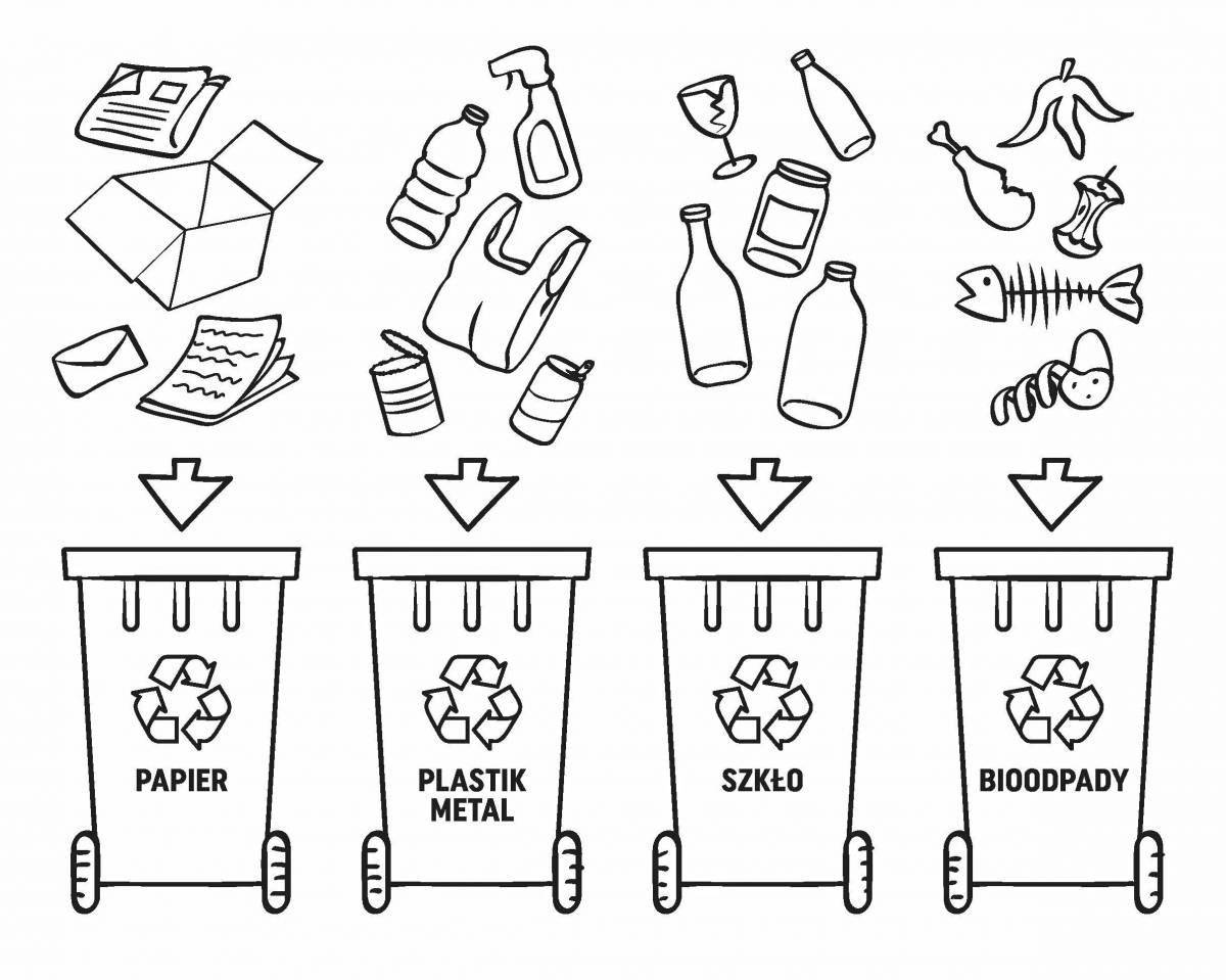 Раздели отходы 2 - РСО для детей - Раскраски