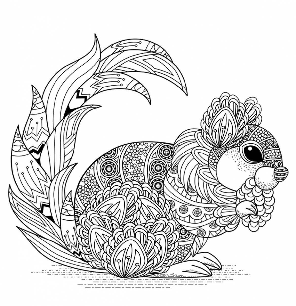 Charming coloring animal antistress