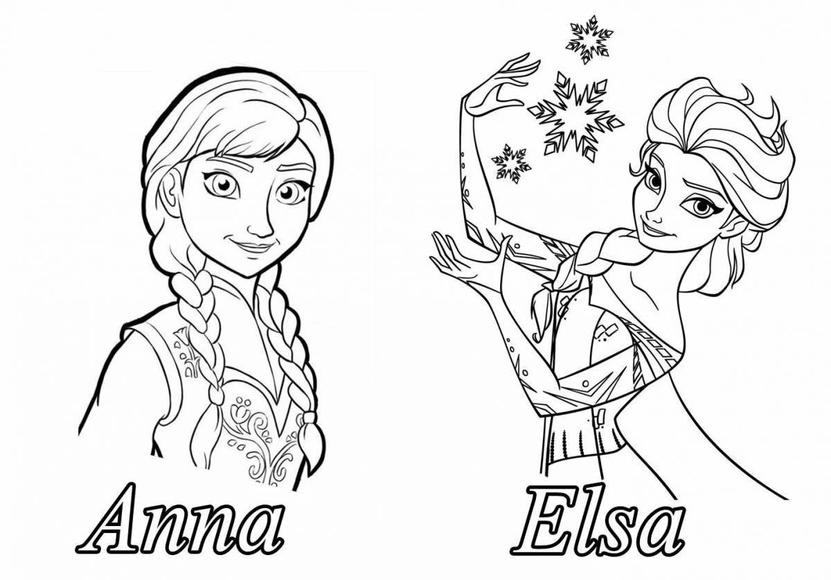 Playful coloring of tins and elsa