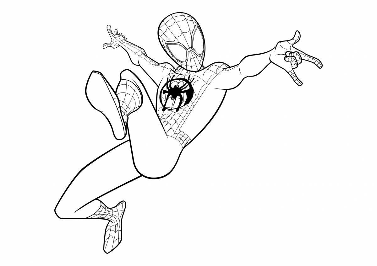 A fun coloring book for Spiderman comics