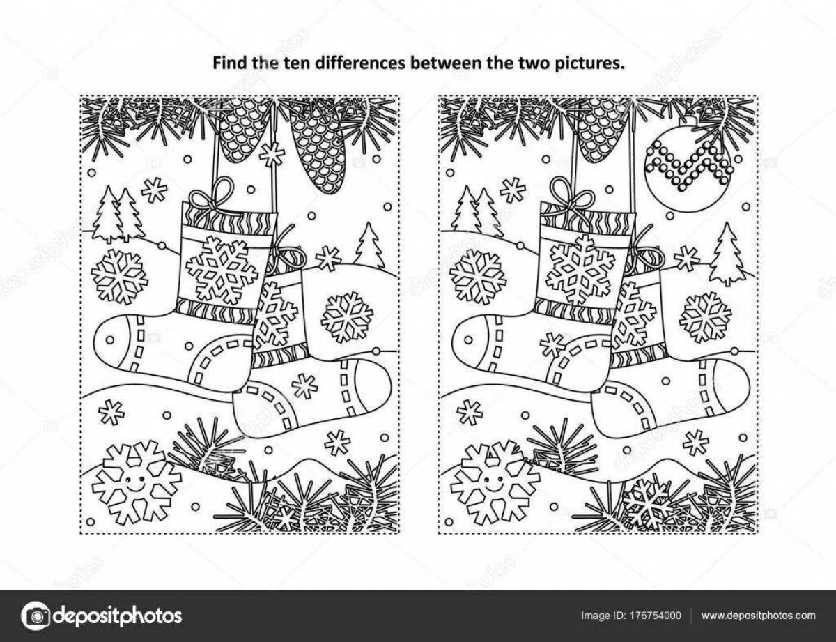 Wonderful winter spot the difference