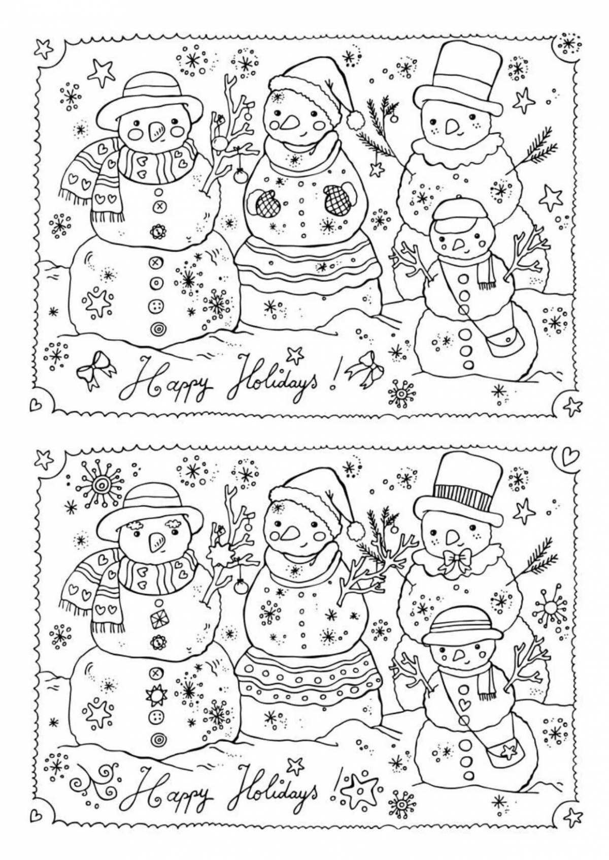 Dazzling winter spot the difference