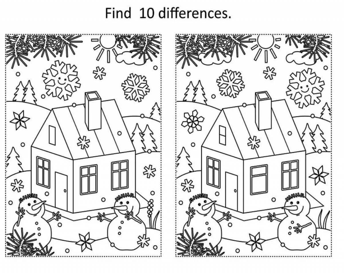 Elegant winter spot the difference