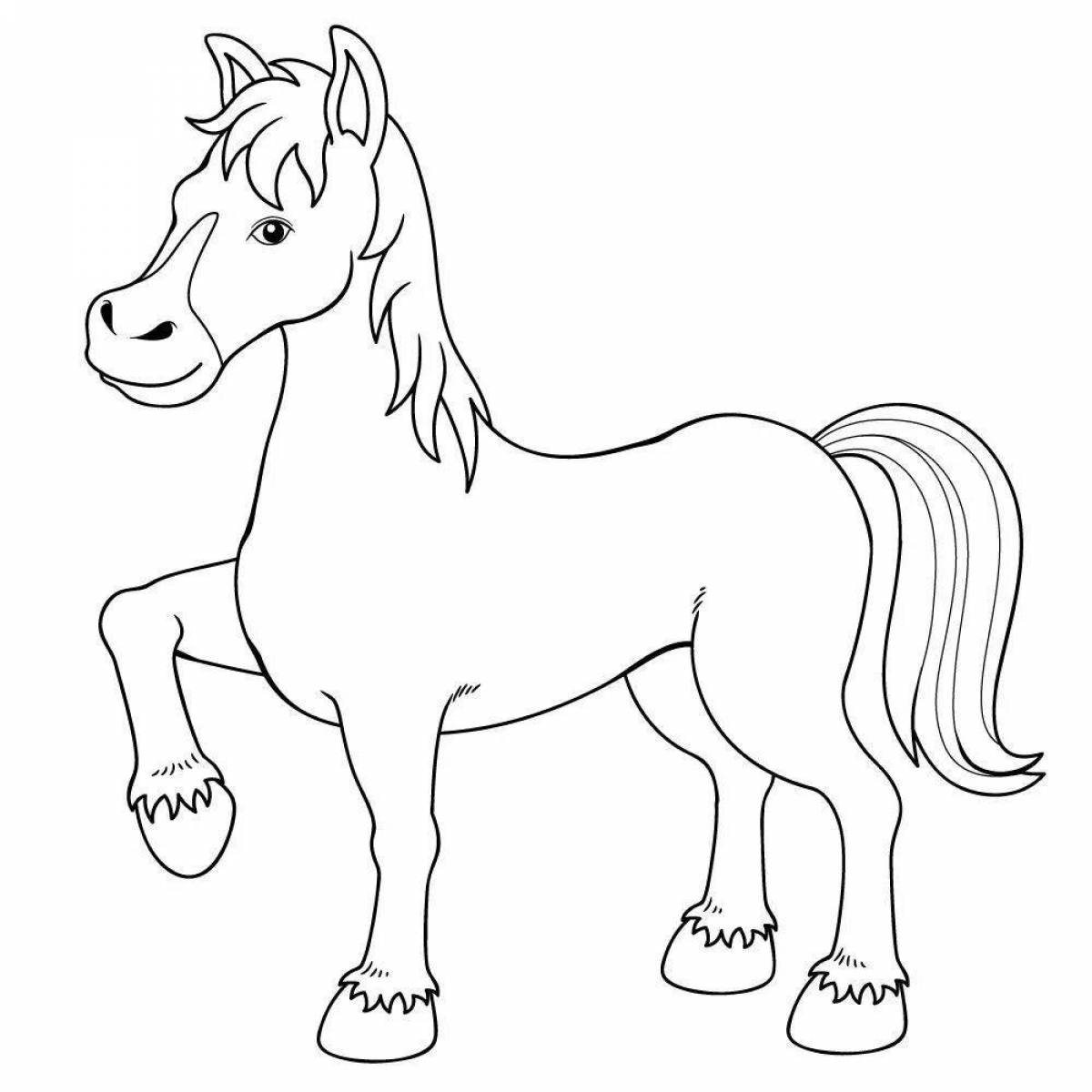 Vivacious coloring page dappled horse