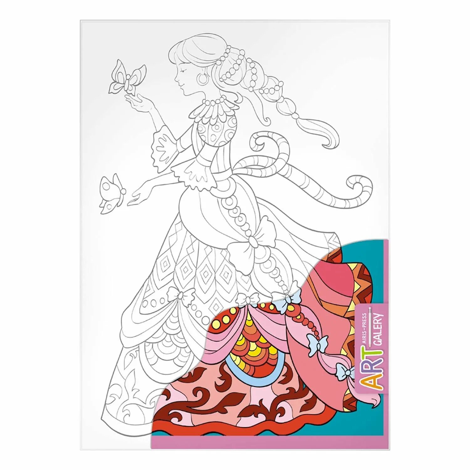 Refreshing outline iris press coloring page