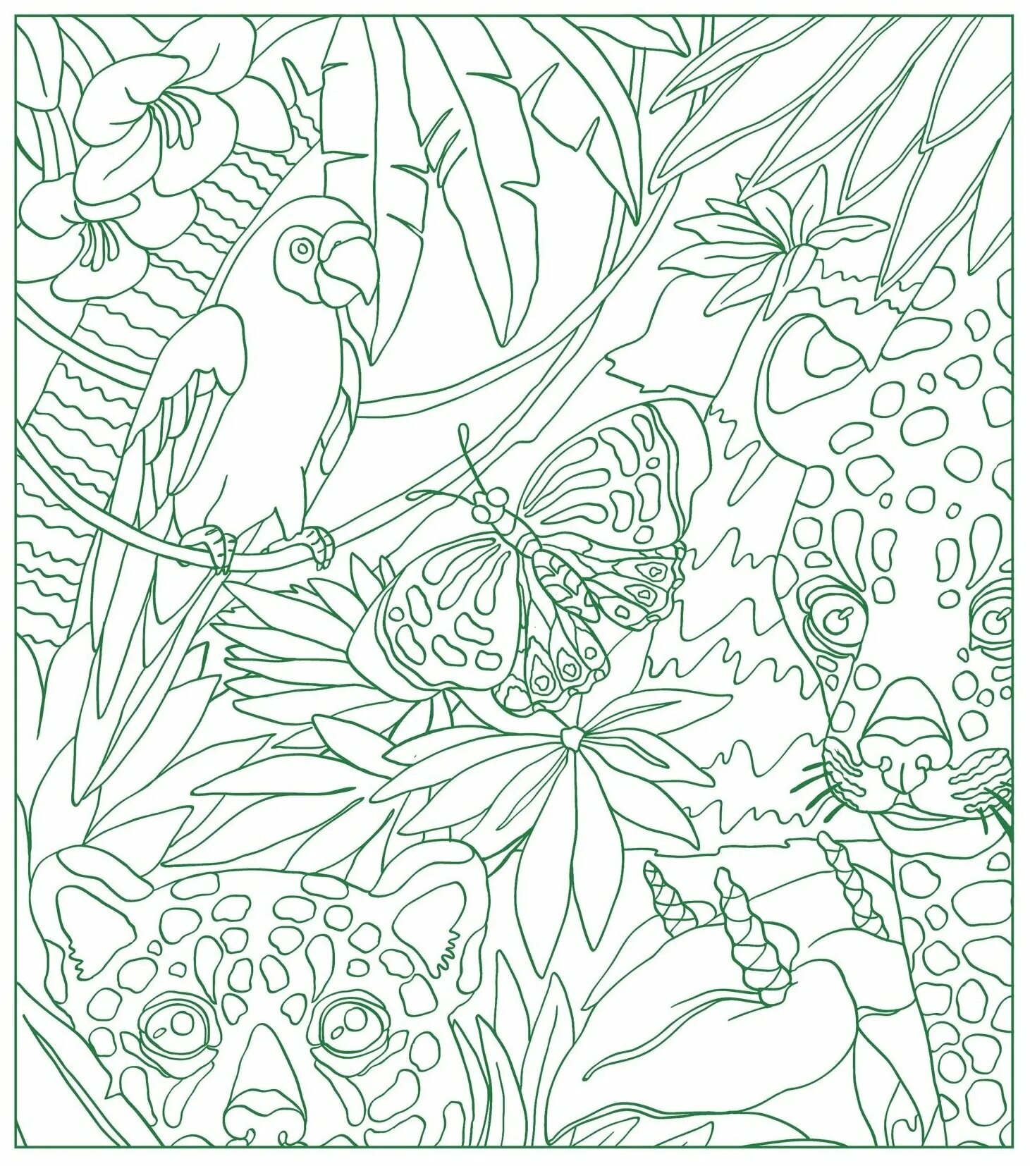 Comforting contour iris press coloring page