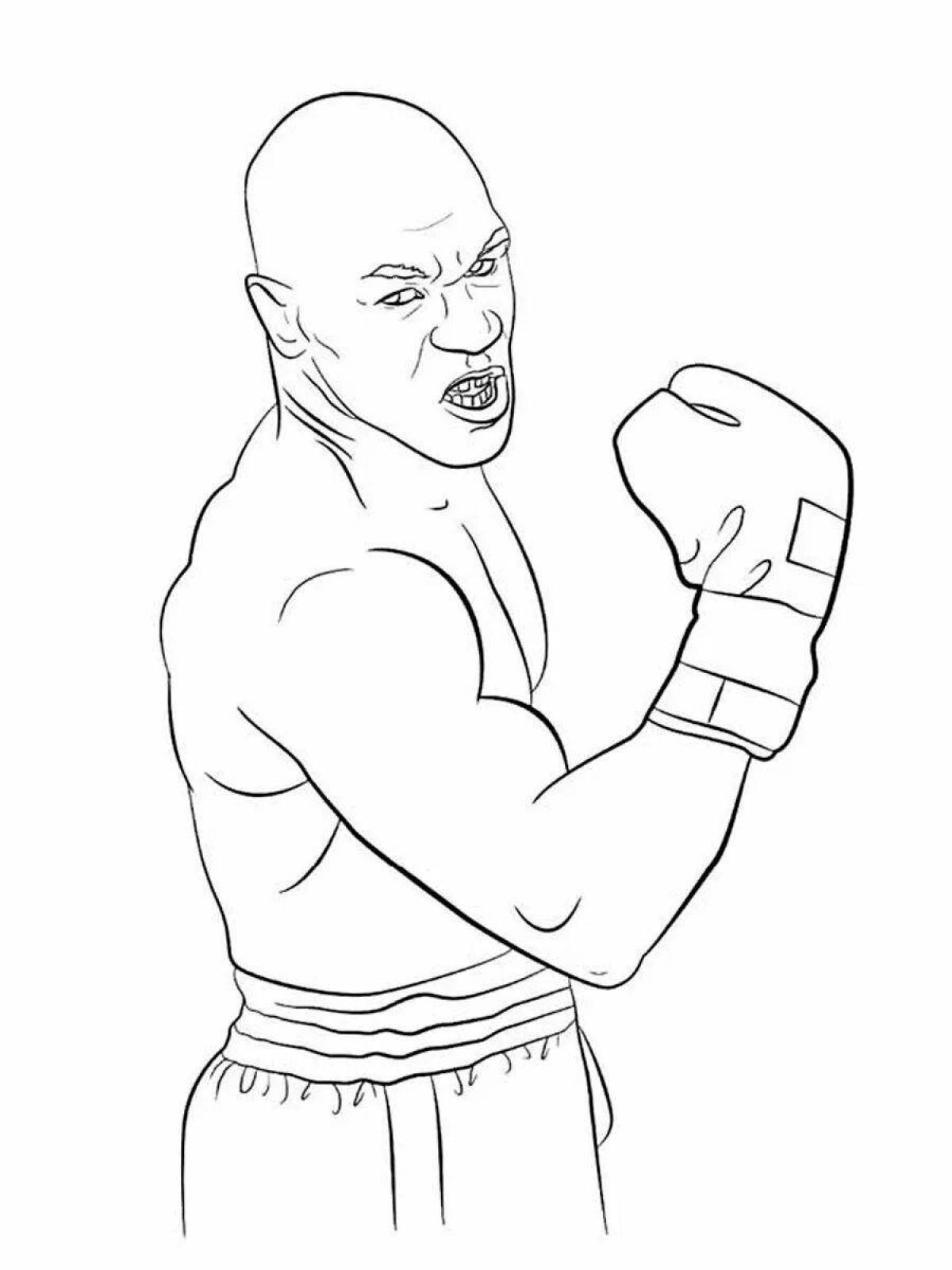 Nice boxing coloring book for kids