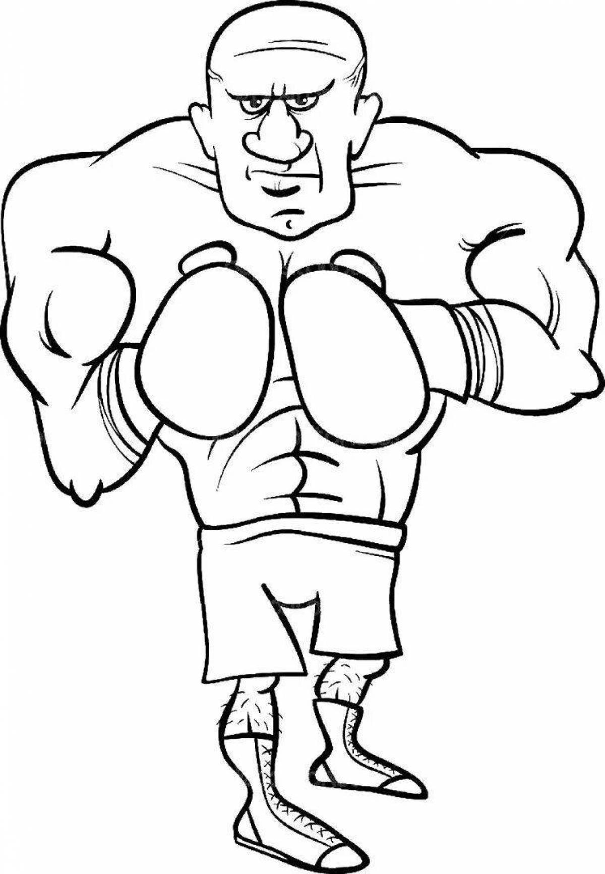 Inspirational boxing coloring book for kids