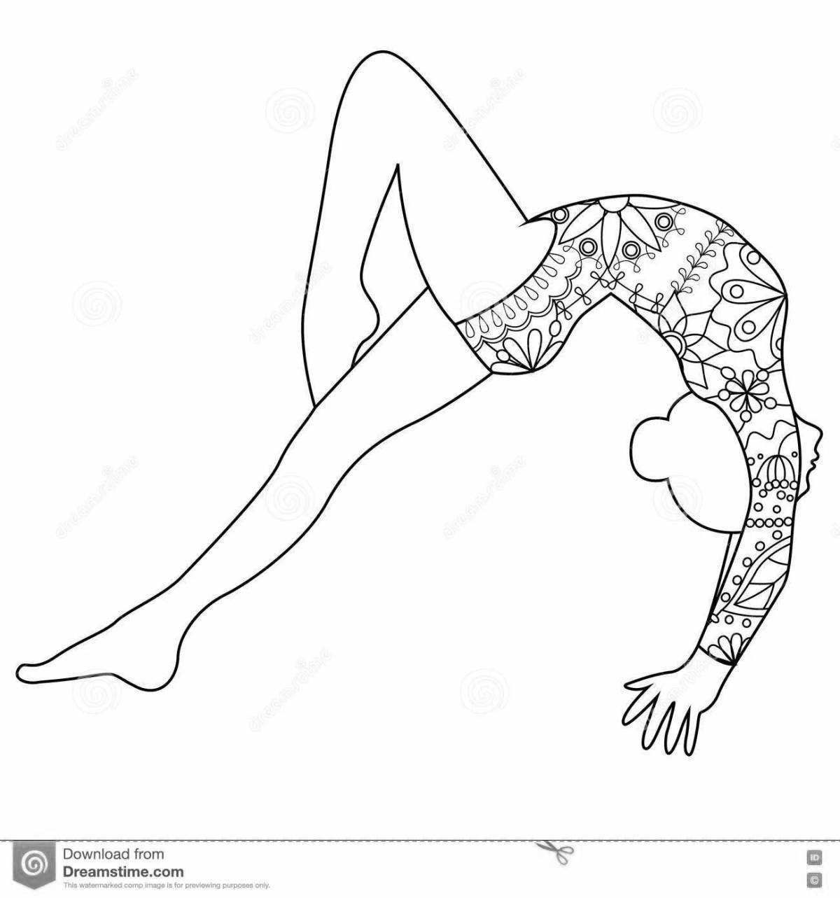 Amazing gymnastics coloring book for girls