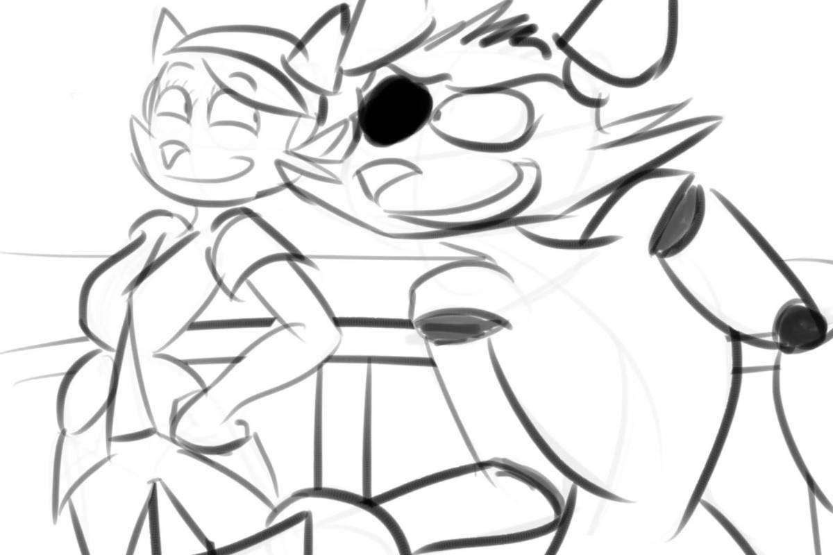 Coloring mangle and foxy