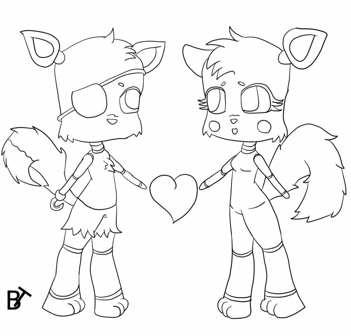 Radiant mangle and foxy coloring