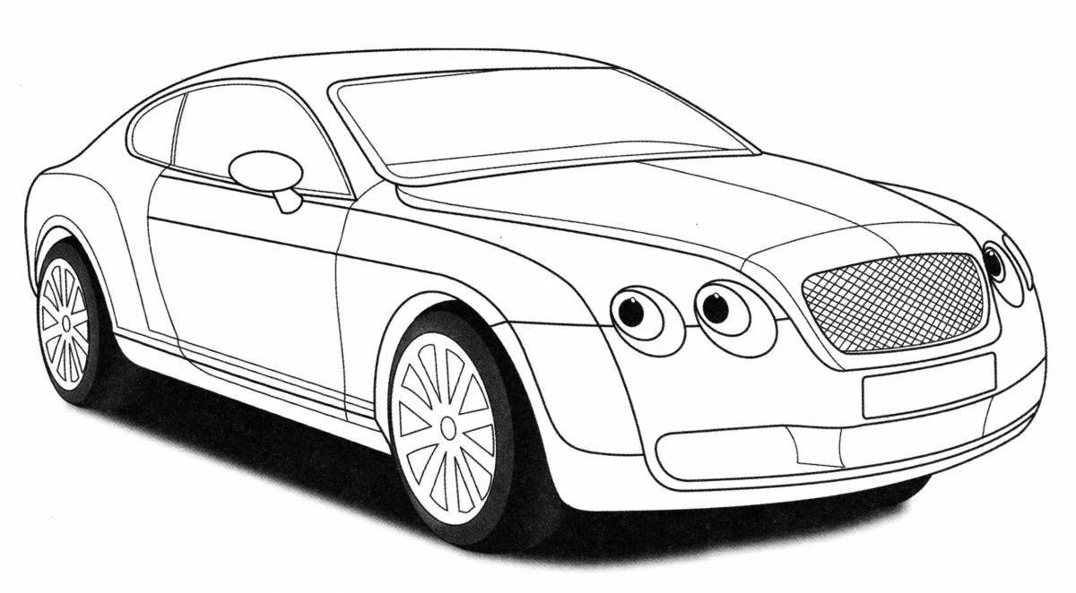 Radiant coloring page rolls royce car
