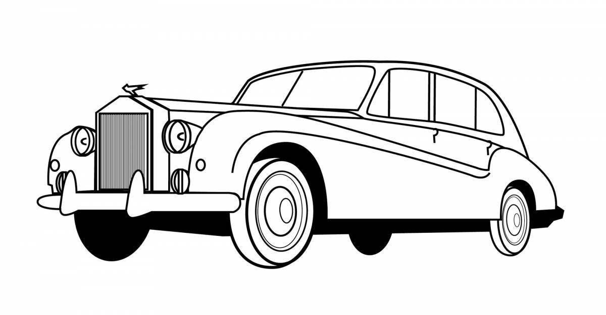 Luxury rolls royce car coloring