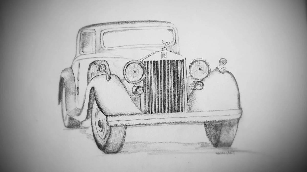 Rolls royce car glamor coloring