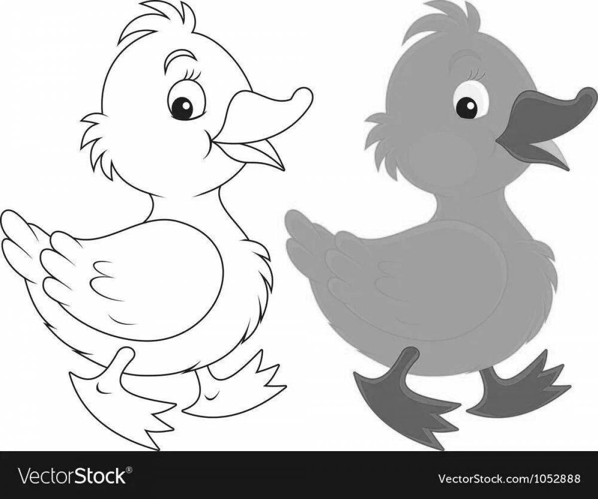 Bubble coloring chick and duckling