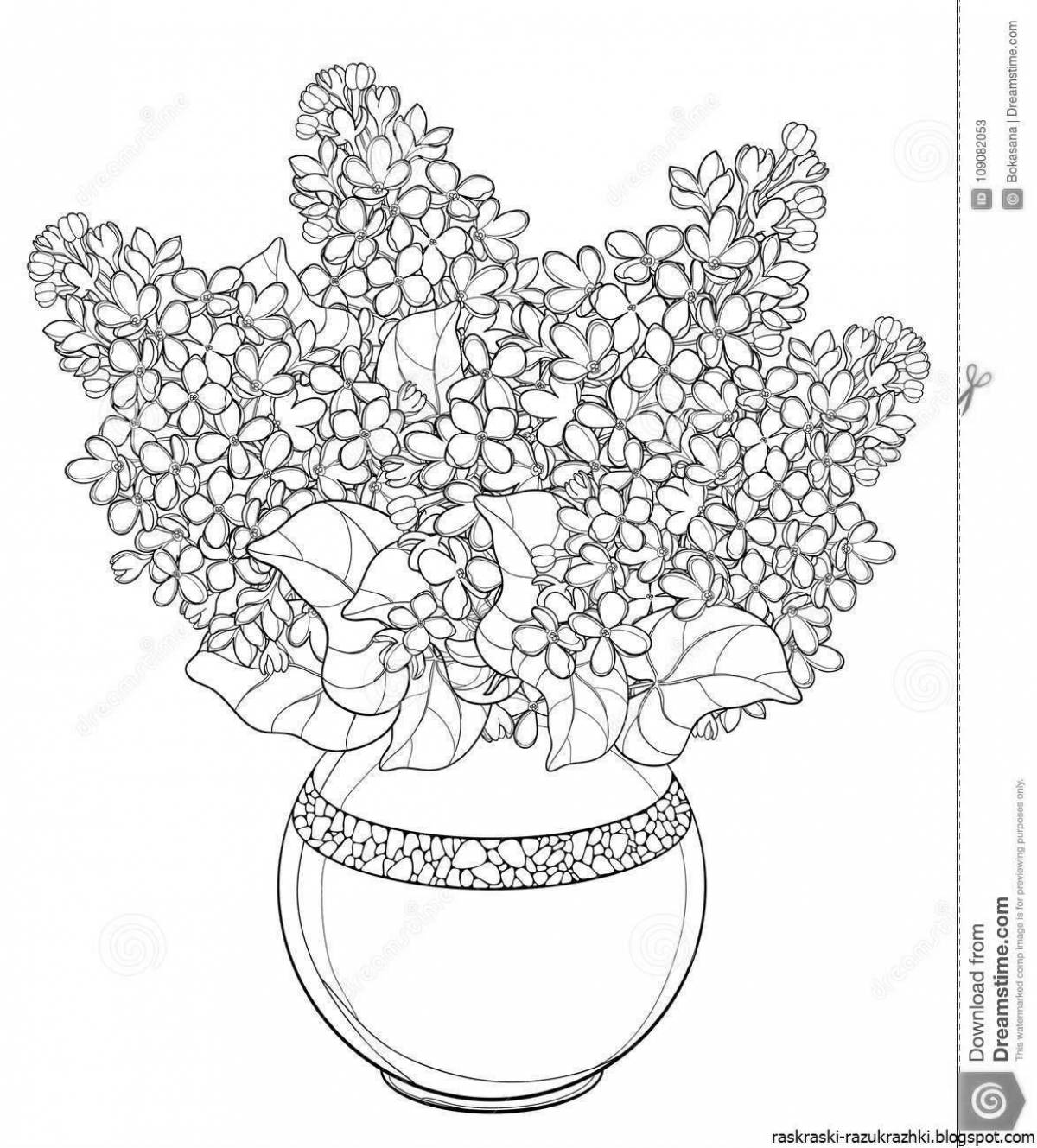 Раскраска цветы в вазе: подборка картинок