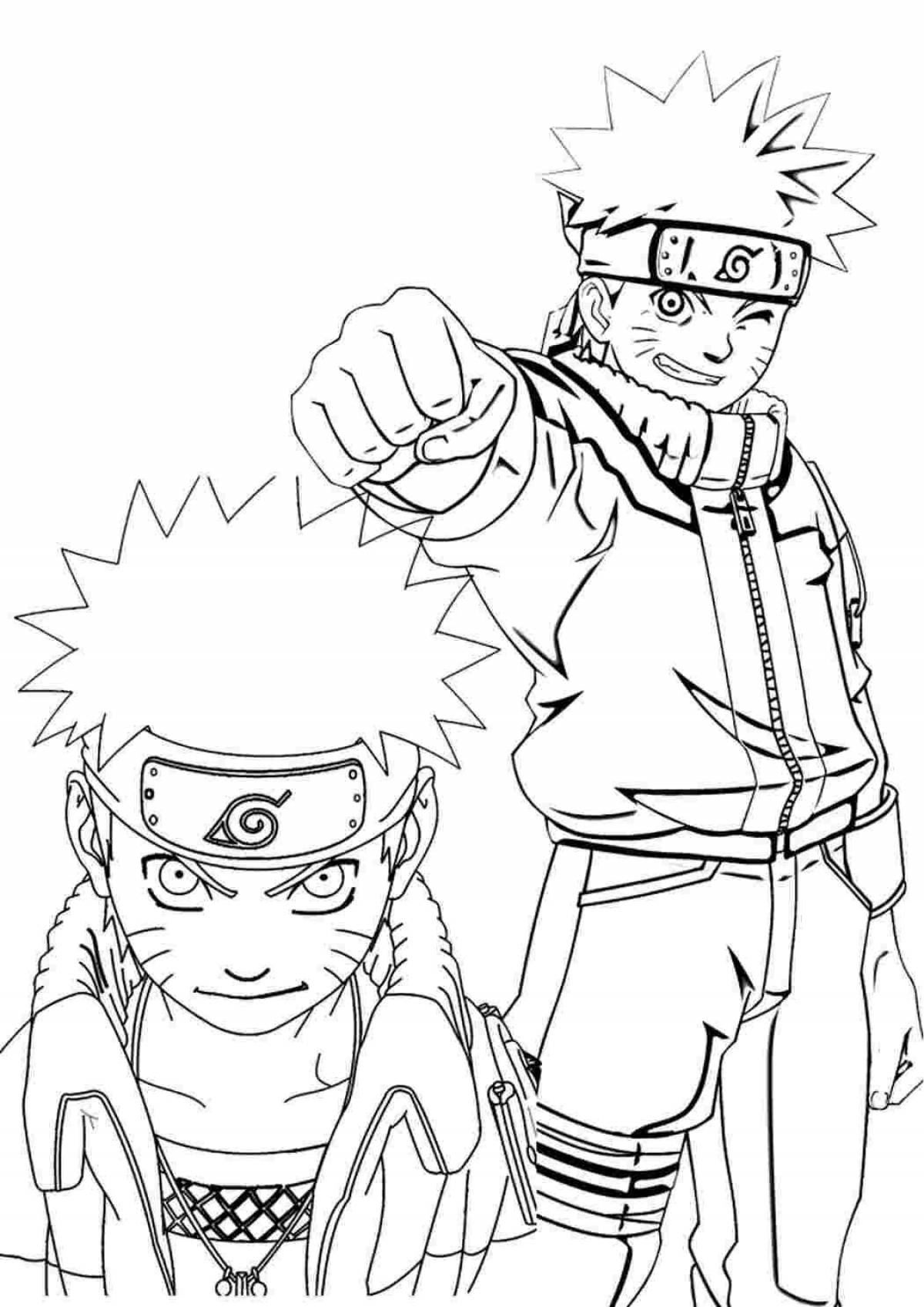 Character complex naruto anime coloring book