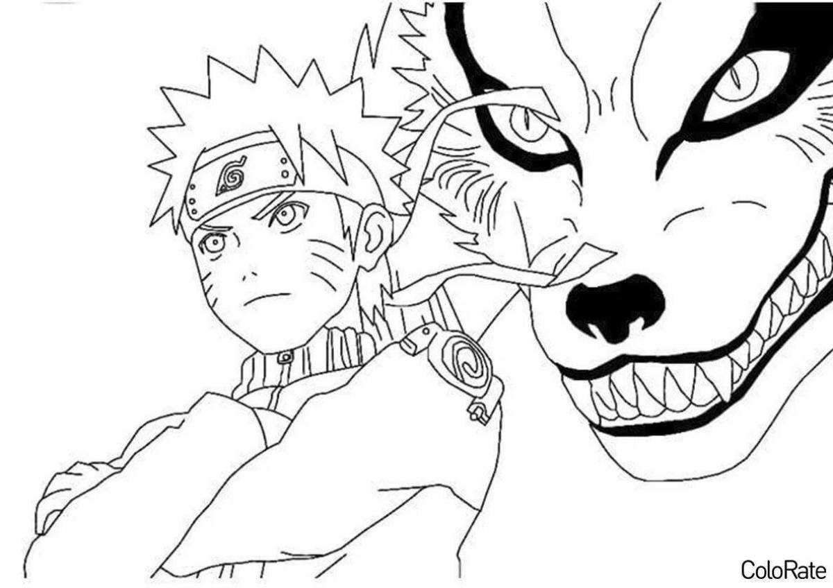 Naruto's gorgeous complex anime coloring book