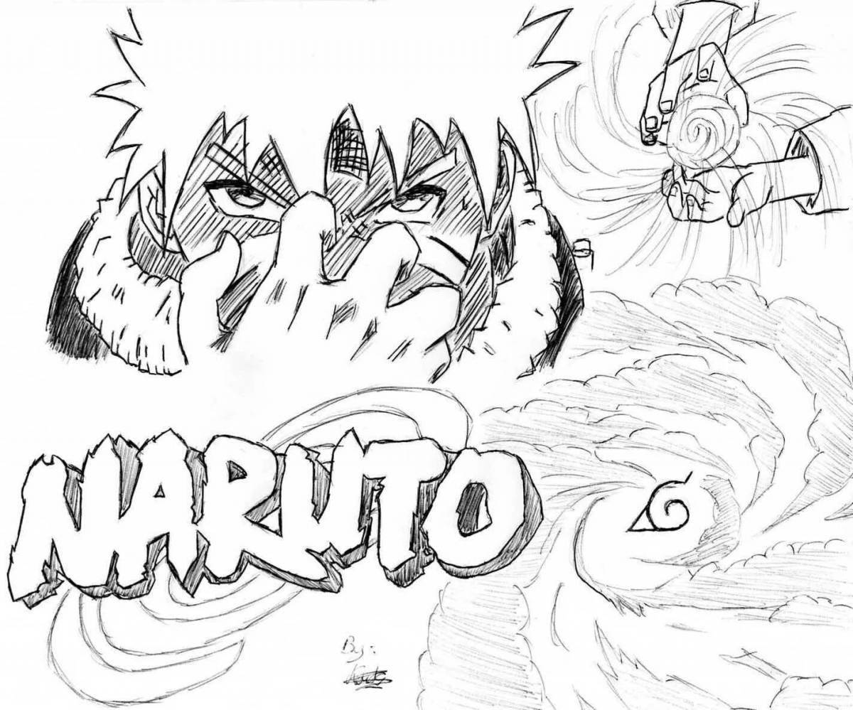 Naruto's incredibly complex anime coloring book