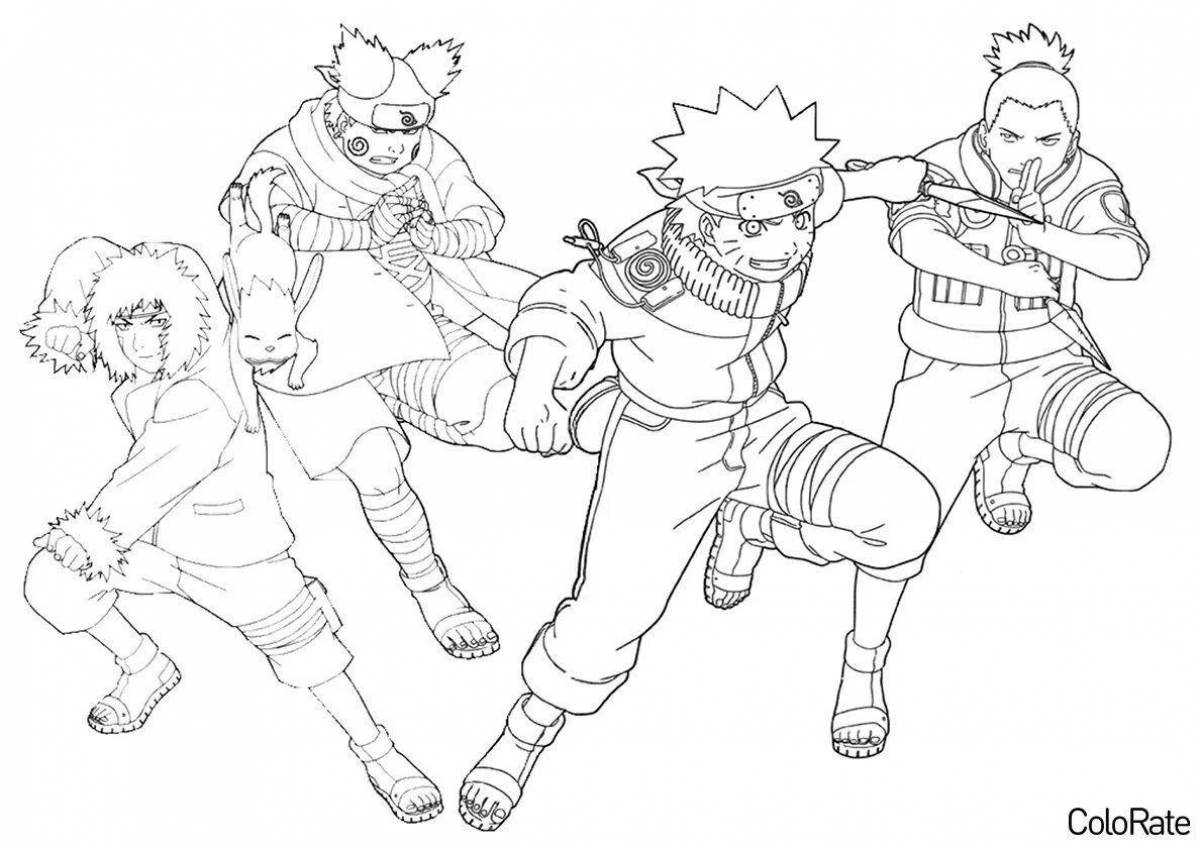 Naruto's flawless complex anime coloring book