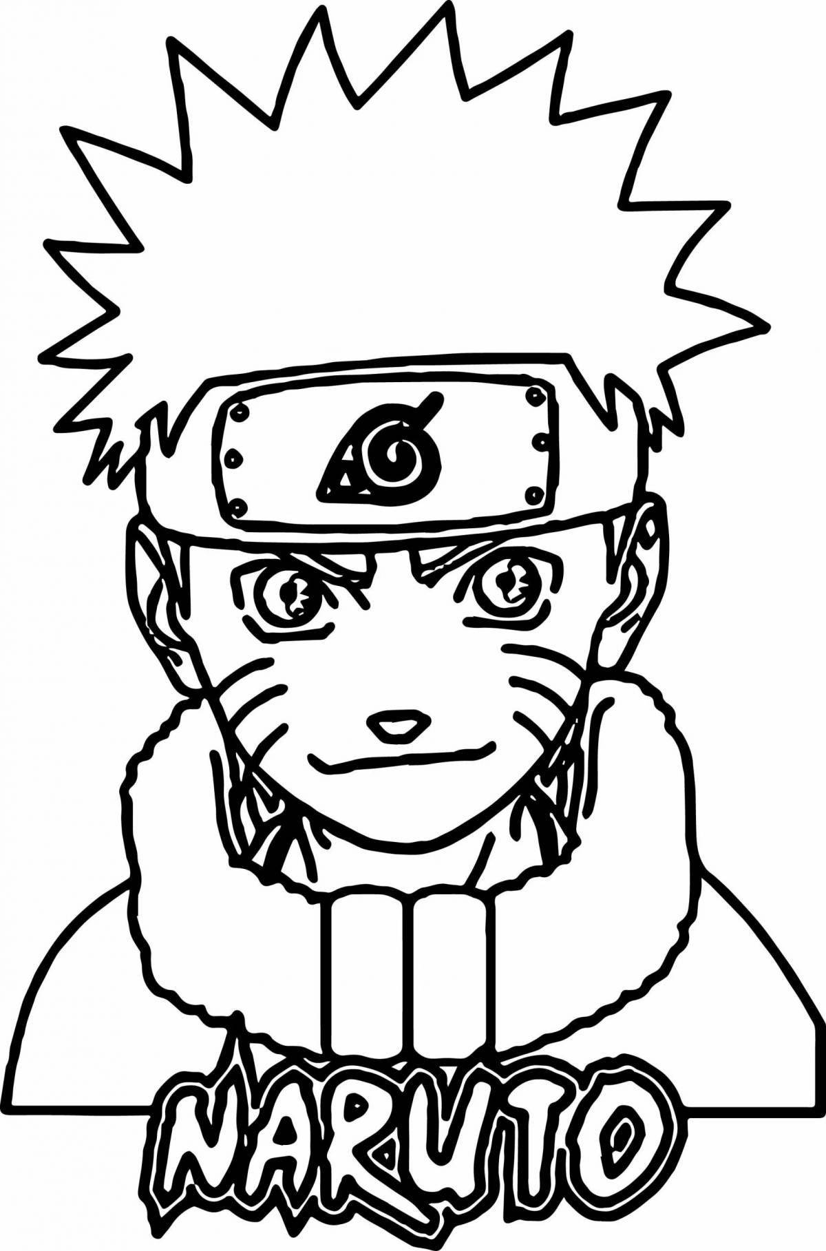 Perfect complex anime naruto coloring page