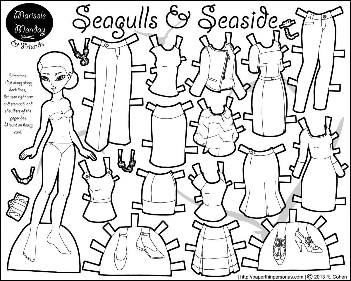 Colorful coloring pages lol dress up dolls