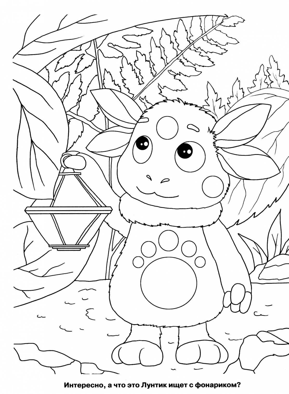 Luntik festive Christmas coloring book