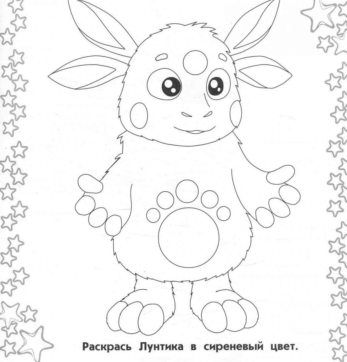 A fascinating Christmas coloring book for Luntik