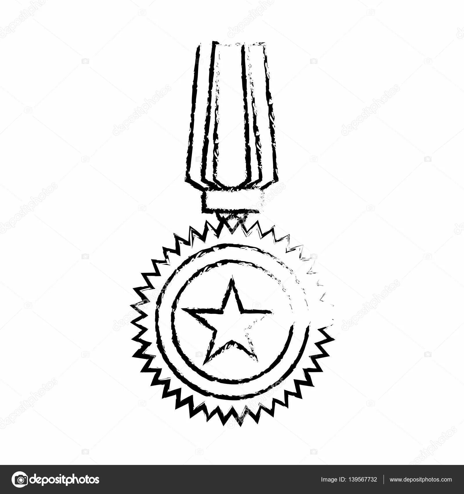 Exuberant medal of honor coloring page