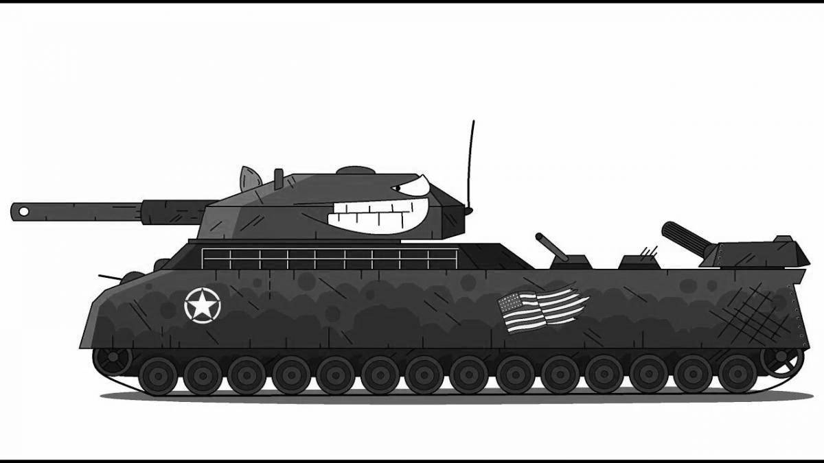 Terrifying art tank monster