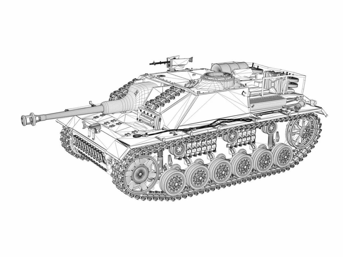 Привлекательный арт-танк-монстр