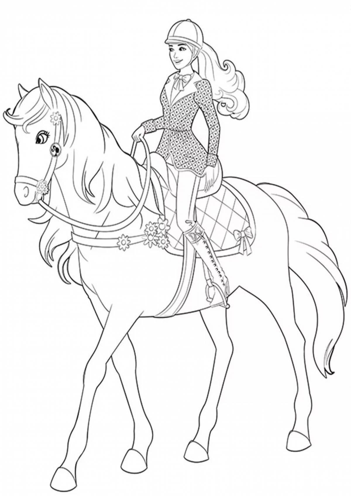 Barbie on a horse #8